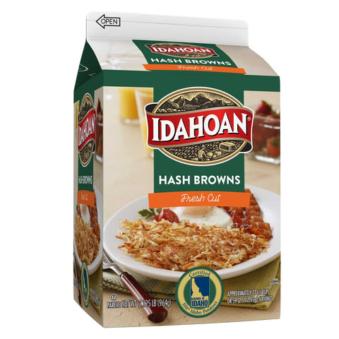 Idahoan Fresh Cut Hash Browns Potatoes, 2.12 Pound -- 6 per case.