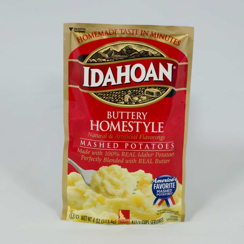 Idahoan Buttery Homestyle Mashed Potatoes, 4 Ounce Pouch -- 12 per case.