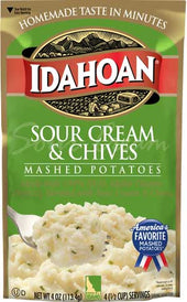 Idahoan Sour Cream & Chives Mashed Potatoes, 4 oz Pouch