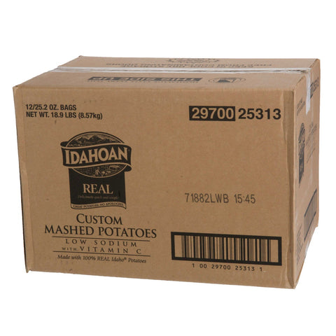 Idahoan Low Sodium with Vitamin C Real Mashed Potato, 25.2 Ounce -- 12 per case.