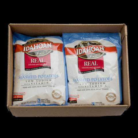 Idahoan Low Sodium with Vitamin C Real Mashed Potato, 25.2 Ounce -- 12 per case.