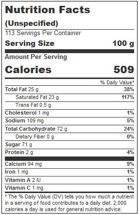 Ambrosia Butterscotch Chips, 25 Pound
