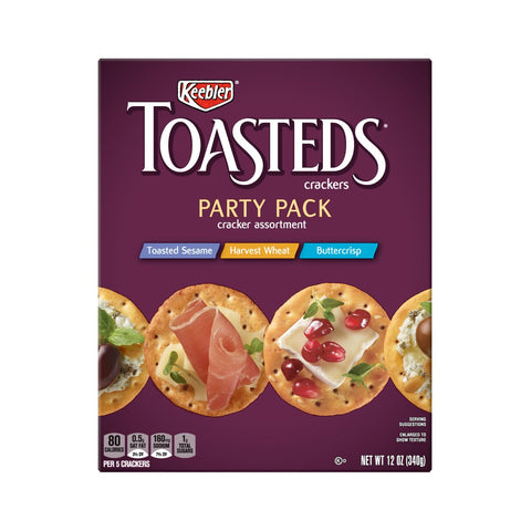 Keebler Toasteds Party Pack Cracker Assortment, 12 Ounce -- 12 per case
