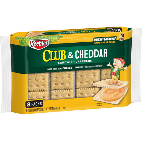 Kelloggs Keebler Original Club Cheddar Cracker, 10 Ounce -- 12 per case.