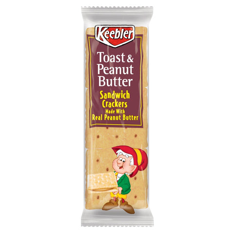 Keebler Toast and Peanut Butter Sandwich Cracker, 8 Ounce -- 12 per case.