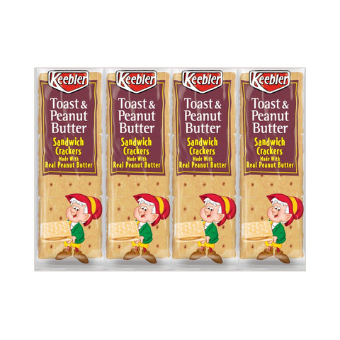 Keebler Toast and Peanut Butter Sandwich Cracker, 8 Ounce -- 12 per case.
