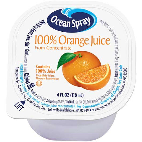 Ocean Spray 100% Orange, 4 Ounce -- 48 per case