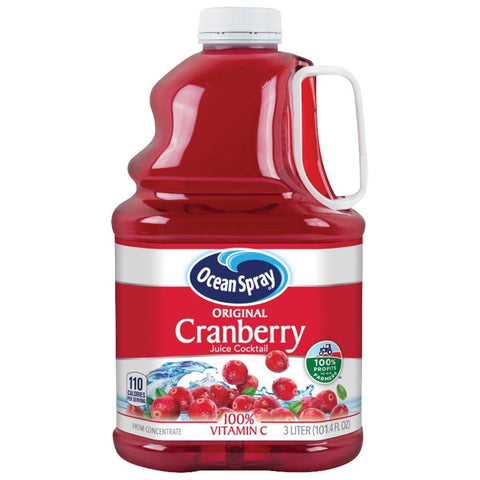 Ocean Spray Cranberry Cocktail Juice, 3 Liter -- 6 per case.