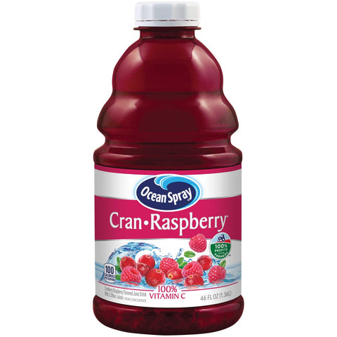 Ocean Spray Cranberry Raspberry Juice, 46 Ounce -- 8 per case.