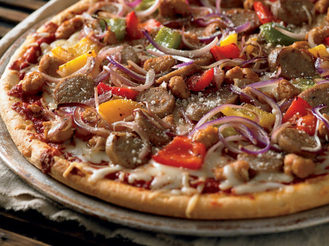 Tyson Old World Specialities Cooked Large Sausage Pizza Topping, 5 Pound -- 2 per case.