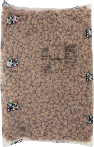 Pizzano Bonici Regular Chunk Cooked Beef Pizza Topping, 5 pound -- 2 per case