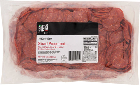Tyson Bonici Orange Pepperoni Colour Stable Pizza Topping, 5 Pound -- 2 per case.