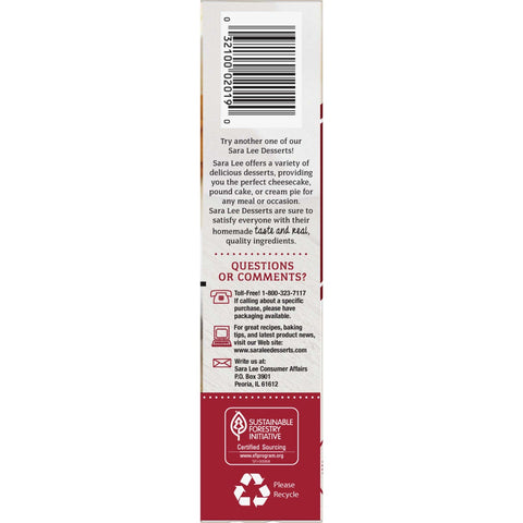 Sara Lee Cherry Cheesecake, 19 Ounce -- 12 per case.