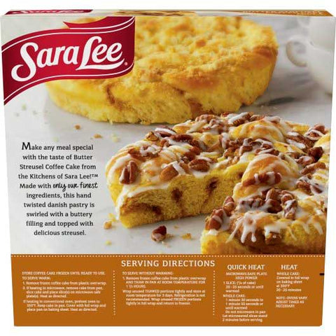 Sara Lee Butter Streusel Coffee Cake, 11.5 Ounce -- 8 per case