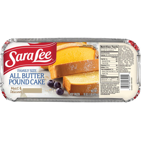 Sara Lee Vanilla Pound Cake, 16 Ounce -- 12 per case.