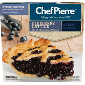Sara Lee Chef Pierre Pre Baked Blueberry Lattice Crust Pie, 10 inch -- 6 per case.