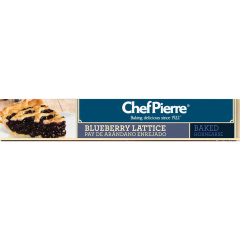 Sara Lee Chef Pierre Pre Baked Blueberry Lattice Crust Pie, 10 inch -- 6 per case.