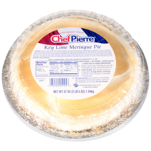Sara Lee Chef Pierre Key Lime Meringue Pie, 10 inch -- 6 per case.