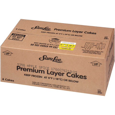 Sara Lee Round Apple Spice Premium Butter Cream Layer Cake, 9 inch -- 4 per case.