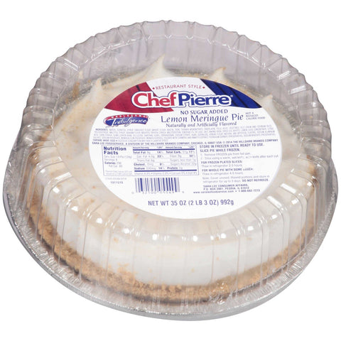 Chef Pierre No Sugar Added Lemon Meringue Pie, 2.187 Pound -- 4 per case.