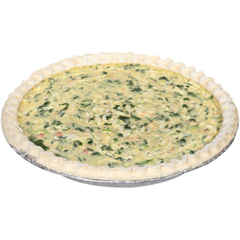 Sara Lee Chef Pierre Unbaked Spinach Quiche, 10 inch -- 6 per case.