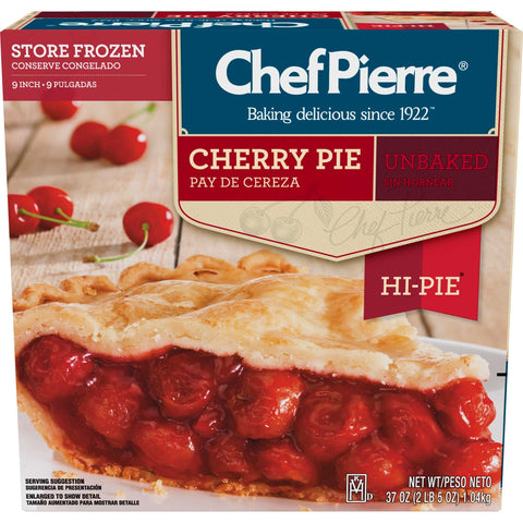 Sara Lee Unbaked Cherry Hi Pie, 9 inch -- 6 per case.