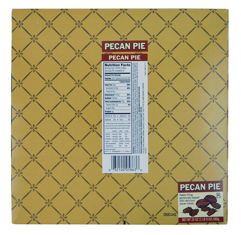 Sara Lee In-Store Bakery Peanut Butter Pecan Pie, 10 inch -- 6 per case.