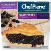 Sara Lee Chef Pierre Traditional Unbaked Blackberry Fruit Pie, 10 inch -- 6 per case.
