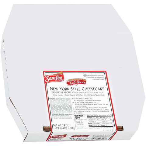 Sara Lee Wholesome Indulgence Round New York Style Cheesecake, 80 Ounce -- 4 per case.