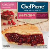 Sara Lee Chef Pierre Traditional Unbaked Red Raspberry Fruit Pie, 10 inch -- 6 per case.