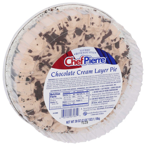 Sara Lee Chef Pierre Chocolate Cream Multi Layer Cream Pie, 40.6 Ounce -- 4 per case.