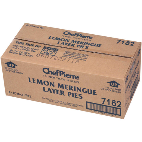 Sara Lee Chef Pierre Lemon Meringue Multi Layer Cream Pie, 40.6 Ounce -- 4 per case.