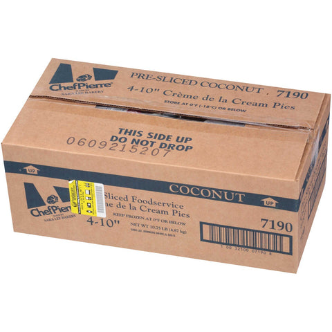 Chef Pierre Pre Sliced Coconut Creme de la Cream Pie, 43 Ounce -- 4 per case.