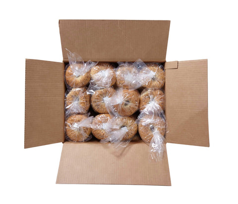 Sara Lee Par Baked Everything Topped Bagel, 4 Ounce -- 72 per case.