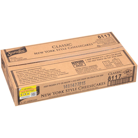 Sara Lee Restaurant Reserve Round Classic Tall New York Style Creamy Cheesecake, 10 inch -- 2 per case.