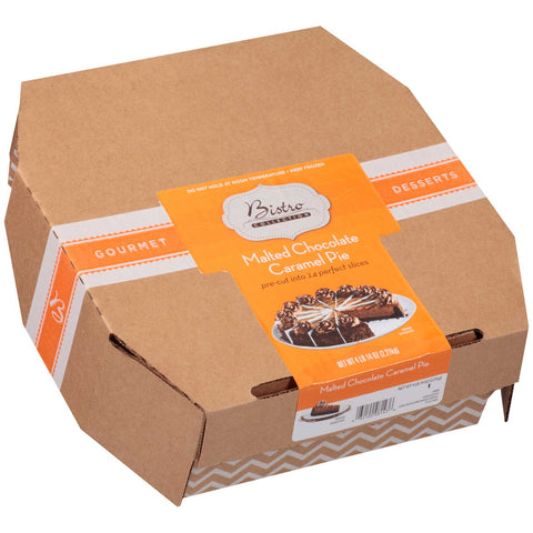 Sara Lee Bistro Collection Round Malted Chocolate Caramel Pie, 10 inch -- 2 per case.