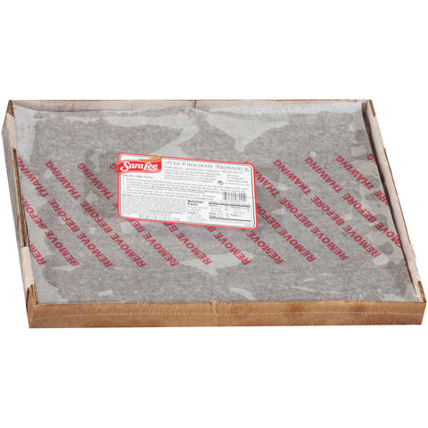 Sara Lee Iced Brownie with Nuts, 12 x 16 inch -- 4 per case.