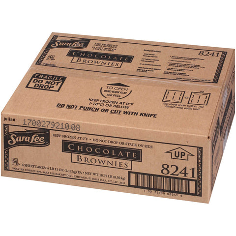 Sara Lee Iced Brownie with Nuts, 12 x 16 inch -- 4 per case.