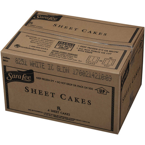 Sara Lee Iced Golden White Sheet Cake, 76 Ounce -- 4 per case.