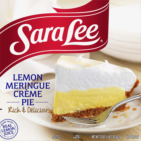 Sara Lee Lemon Meringue Creme Pie, 23 Ounce -- 6 per case.