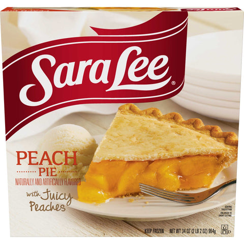 Sara Lee Unbaked Peach Pie, 2.125 Pound -- 6 per case.