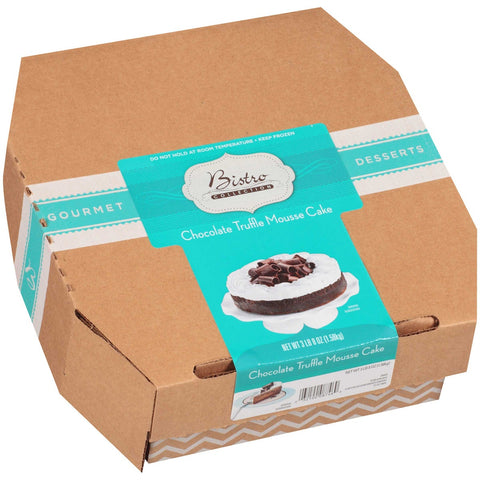 Sara Lee Bistro Collection Round Chocolate Truffle Mousse, 9 inch -- 2 per case.