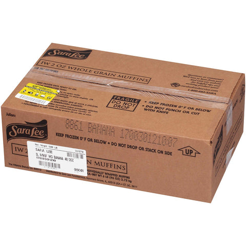 Chef Pierre Individually Wrapped Whole Grain Banana Muffin, 2 Ounce -- 48 per case.