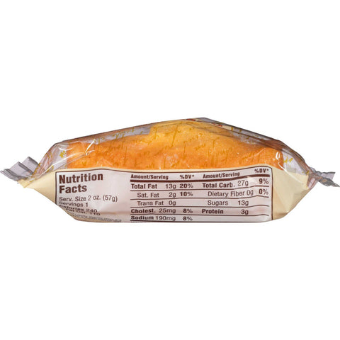Chef Pierre Individually Wrapped Mini Cornbread Loaf, 2 Ounce -- 48 per case.