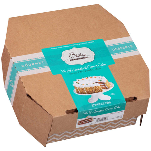 Bistro Collection Pre Cut Carrot Cake, 76 Ounce -- 2 per case.