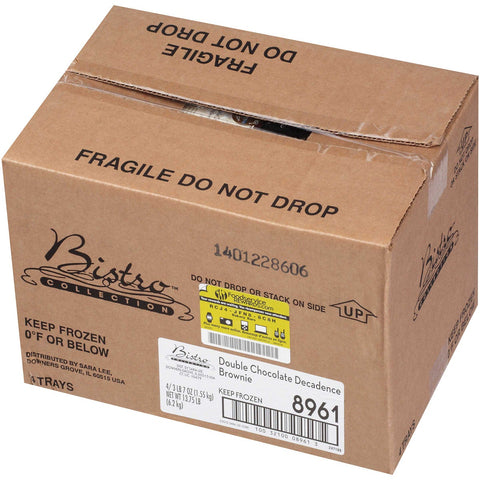 Bistro Collection Double Chocolate Decadence Brownie, 55 Ounce -- 4 per case.