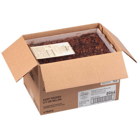 Bistro Collection Presliced Salted Caramel Brownie, 54 Ounce -- 4 per case.