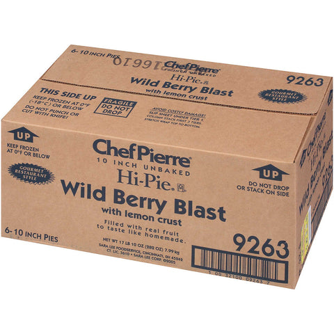 Chef Pierre Wild Berry Blast with Lemon Crust Unbaked 10 Inch Pie, 47 Ounce -- 6 per case