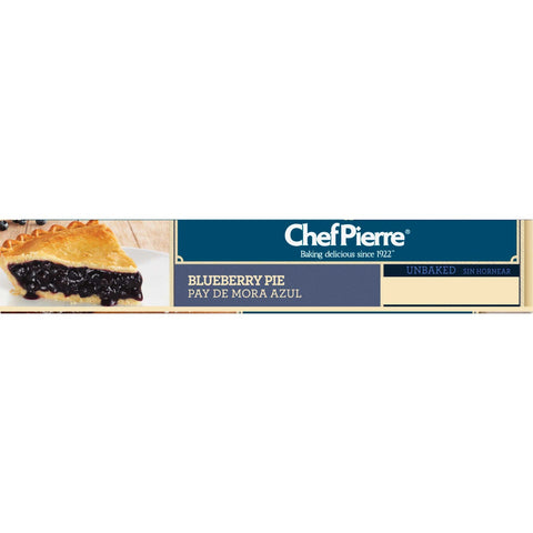 Sara Lee Chef Pierre Traditional Unbaked Blueberry Fruit Pie, 10 inch -- 6 per case.