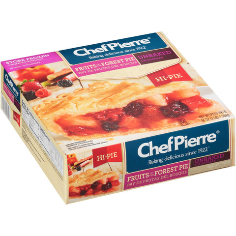 Sara Lee Chef Pierre Unbaked Fruits of the Forest High Pie, 10 inch -- 6 per case.